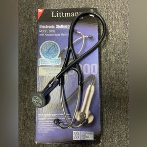 Littmann Electronic Stethoscope Model 3000 comes with ear bud replacements.